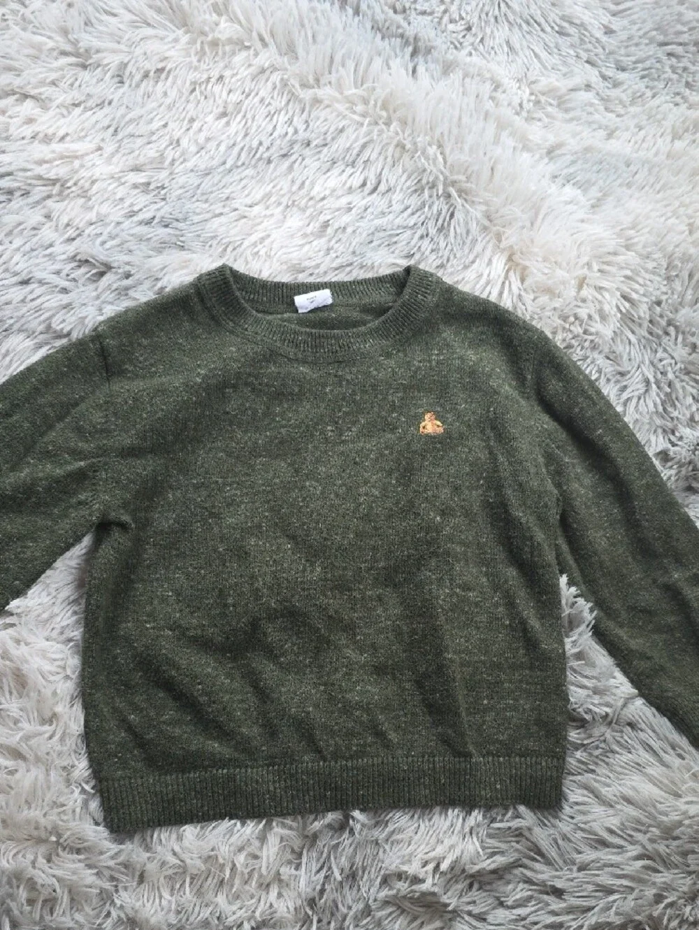 GAP Blue Button-Down Shirt with Olive Green Sweater